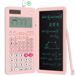 NEWYES NY-991EX Rechargeable Scientific Calculator with Erasable LCD Writing Tablet-Pink