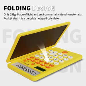 Calcolatrice solare Scrittura a mano Pad Apprendimento Business Office  Portatile pieghevole Lcd Writing Pad Calcolatrice, nero, 160 * 78 * 7mm